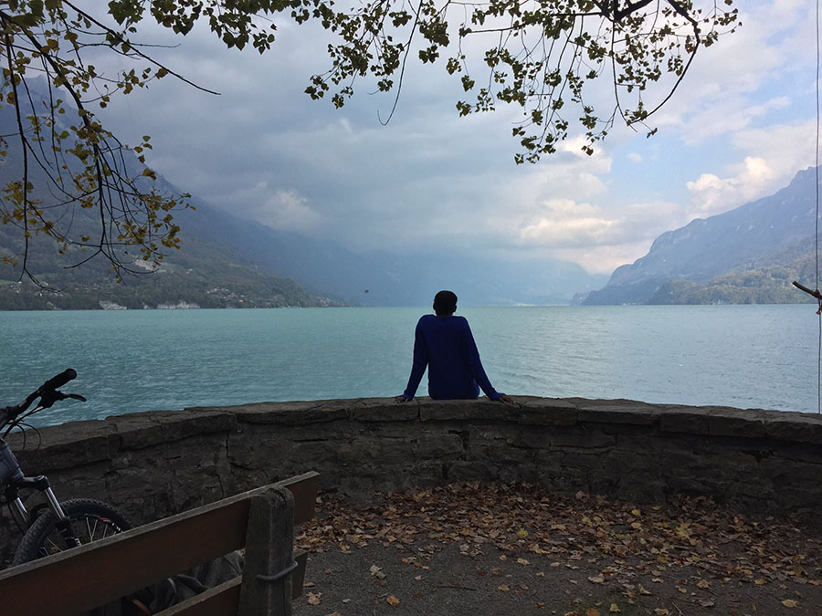 Maimuna Jallow, a civil engineering junior, takes in the view in Interlaken, Switzerland, one of the many places in Europe she visited during her semester at Georgia Tech-Lorraine. (Photo Courtesy: Maimuna Jallow)