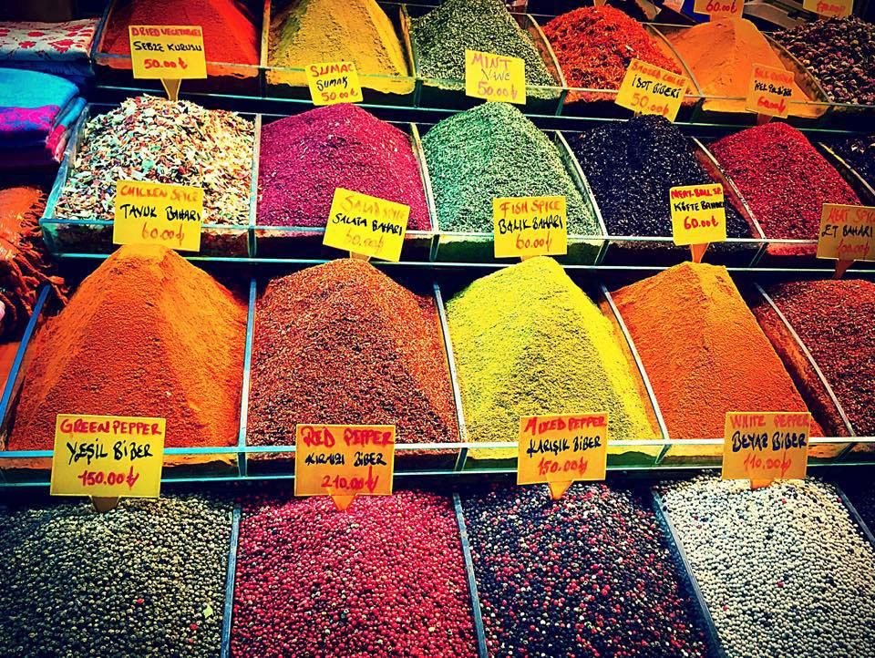 Spices in a market in Istanbul, Turkey, where civil engineering undergraduate Adriel Hsu spent a semester studying at Bogazici University (Photo: Adriel Hsu)