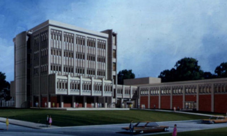A vintage rendering of the Mason Building