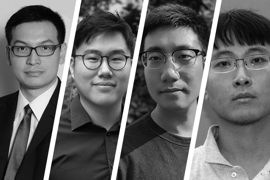 The new class of Future Faculty Fellows: Bill Jin, Sung Hoo Kim, Yunping Liang and Ming Liu.