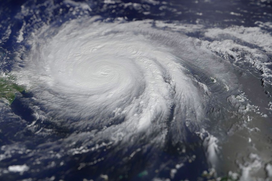Hurricane Maria on Sept. 20, 2017, based on MODIS/Terra satellite image and processed by Antti Lipponen. (Photo Courtesy Antti Lipponen via Wikimedia Commons)